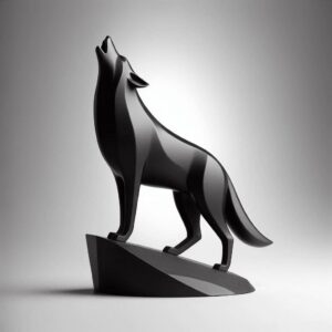 6861865289_statuetka-volk-sidyachij.jpg Статуетка Вовк сидячий | Геометрична фігурка з пластику | Декоративний вовк для дому та офісу