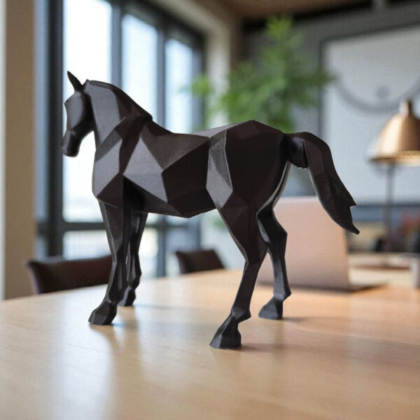 6880531043_elegantnaya-figura-loshadi.jpg Елегантна фігура коня у стилі Low Poly - Скульптура кінь сучасний декор для дому та офісу