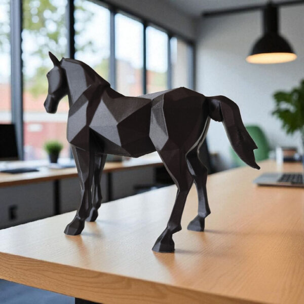 6880531061_elegantnaya-figura-loshadi.jpg Елегантна фігура коня у стилі Low Poly - Скульптура кінь сучасний декор для дому та офісу