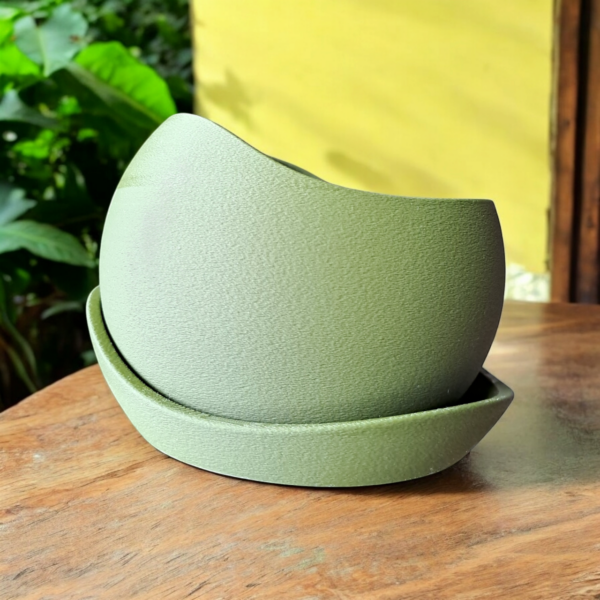 6885753013_kashpo-leaf-green.png Кашпо Leaf Green — природна гармонія у сучасному дизайні Декоративне кашпо з піддоном Горщик для квітів