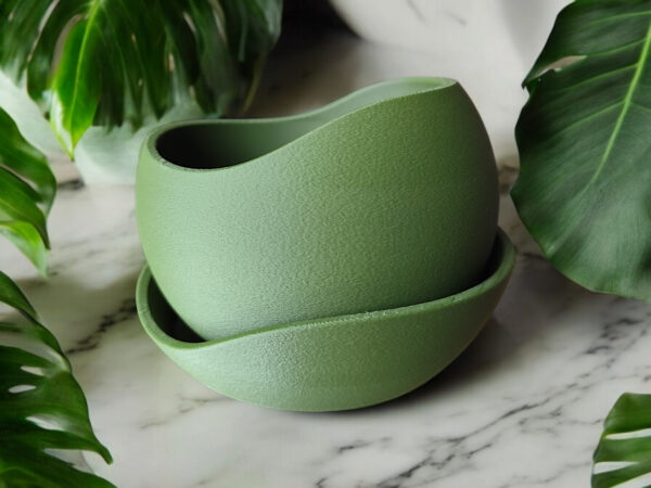 6885757134_kashpo-leaf-green.jpg Кашпо Leaf Green — природна гармонія у сучасному дизайні Декоративне кашпо з піддоном Горщик для квітів