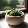 Кашпо округла декоративна чаша для сукулентів, моху та квітів Bowl Pot — настільний вазон для дому, офісу, кав’ярні, салону та інтер’єрного декору