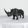 Статуетка геометрична фігура носорога Rhino Sculpture — арт-декор для офісу, кабінету, вітальні, полиці та подарунка