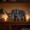 Статуетка геометрична фігура носорога Rhino Sculpture — арт-декор для офісу, кабінету, вітальні, полиці та подарунка