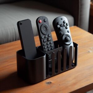 6890929251_minimal-remote-stand.jpg Органайзер для пультів, телефону та дрібниць Minimal Remote Stand — настільна підставка для аксесуарів, косметики, канцелярії, дому та офісу