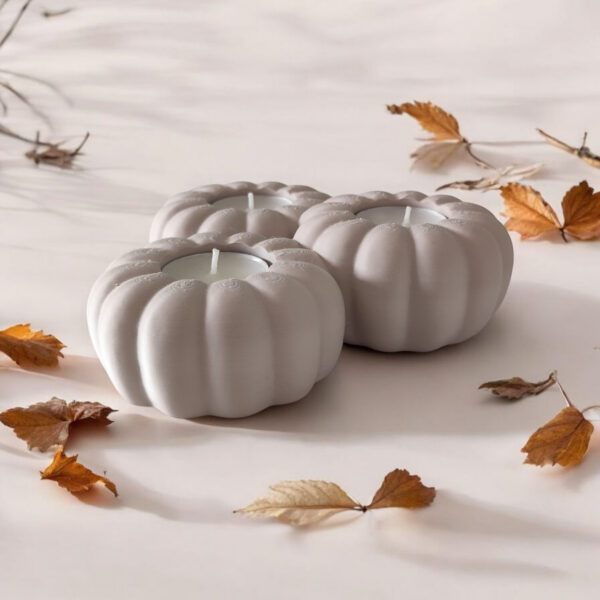 Декоративний підсвічник у формі гарбуза Pumpkin Light — осінній свічник для свічки-таблетки, LED-підсвітки, дому, кав’ярні та фотозони