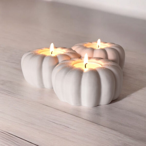Декоративний підсвічник у формі гарбуза Pumpkin Light — осінній свічник для свічки-таблетки, LED-підсвітки, дому, кав’ярні та фотозони