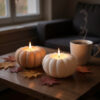 Декоративний підсвічник у формі гарбуза Mini Pumpkin Light — осінній свічник для LED-свічки, свічки-таблетки, дому, кав’ярні та подарунка