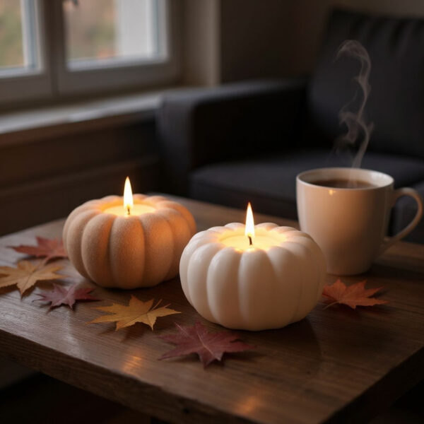 Декоративний підсвічник у формі гарбуза Mini Pumpkin Light — осінній свічник для LED-свічки, свічки-таблетки, дому, кав’ярні та подарунка