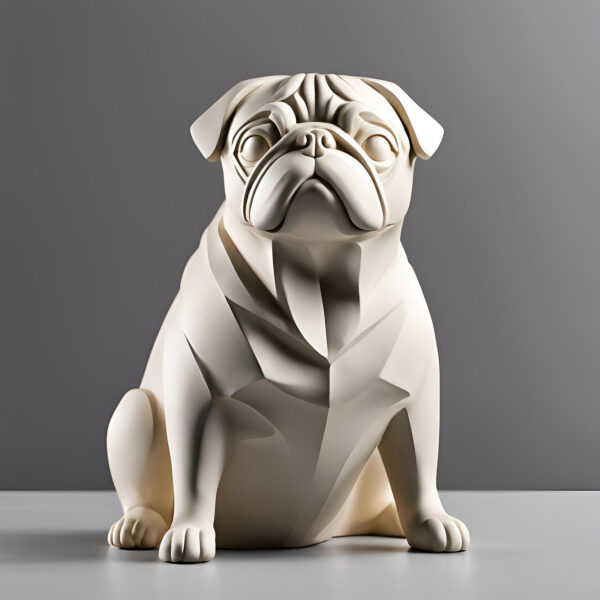 6891015392_geopug-dekorativnaya.jpg Декоративна статуетка мопса GeoPug — геометрична фігура собаки для дому, офісу, полиці, шоуруму та подарунка