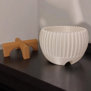 Квітковий горщик на ніжках Ribbed Bowl — фактурне кашпо для рослин, сукулентів, орхідей, фікусів і сучасного інтер’єру