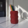 Органайзер для ручок, олівців і пензликів Geo Zigzag Organizer — настільна підставка з геометричним рельєфом для офісу, дому та ванної