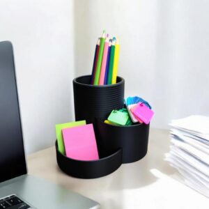 Настільний органайзер для ручок, олівців і аксесуарів Trio Desk — підставка з трьома секціями для канцелярії, косметики, дрібниць і робочого столу
