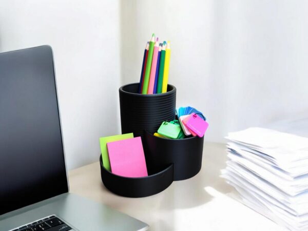 6891153676_organajzer-trio-desk.jpg Настільний органайзер для ручок, олівців і аксесуарів Trio Desk — підставка з трьома секціями для канцелярії, косметики, дрібниць і робочого столу