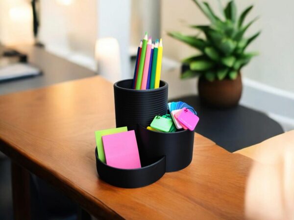 6891153678_organajzer-trio-desk.jpg Настільний органайзер для ручок, олівців і аксесуарів Trio Desk — підставка з трьома секціями для канцелярії, косметики, дрібниць і робочого столу