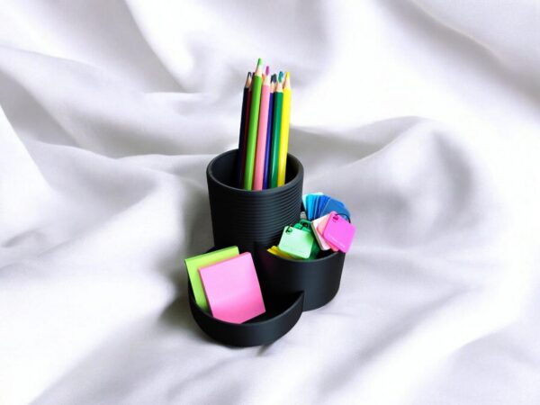 6891153680_organajzer-trio-desk.jpg Настільний органайзер для ручок, олівців і аксесуарів Trio Desk — підставка з трьома секціями для канцелярії, косметики, дрібниць і робочого столу