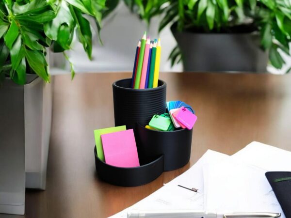 6891153688_organajzer-trio-desk.jpg Настільний органайзер для ручок, олівців і аксесуарів Trio Desk — підставка з трьома секціями для канцелярії, косметики, дрібниць і робочого столу
