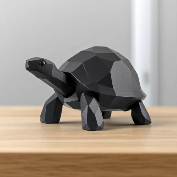 Декоративна статуетка черепахи Low Poly Turtle — геометрична фігура для дому, офісу, кав’ярні, фотозони та подарунка