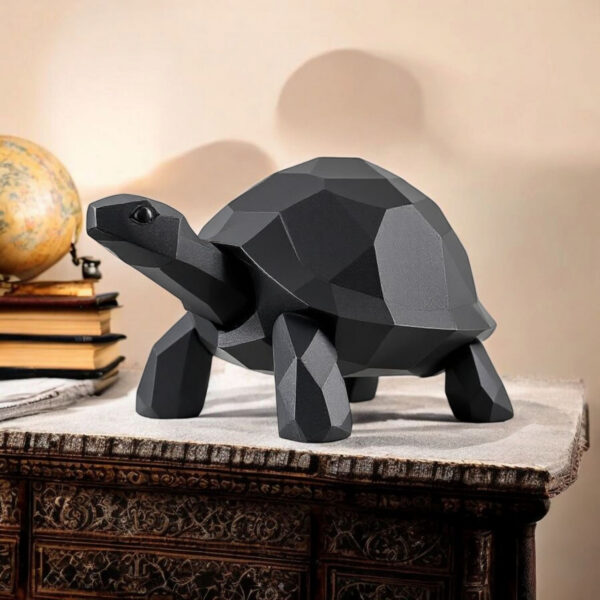 Декоративна статуетка черепахи Low Poly Turtle — геометрична фігура для дому, офісу, кав’ярні, фотозони та подарунка