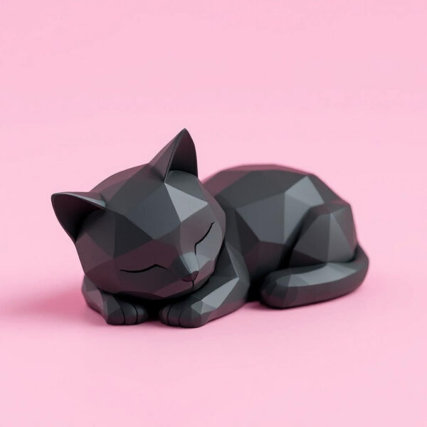 6911823217_geometricheskij-art-kot-v.jpg Декоративна статуетка кота Low Poly Cat — геометрична фігура кішки для дому, офісу, кав’ярні, фотозони та подарунка