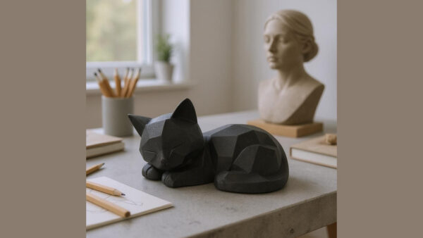 6911823219_geometricheskij-art-kot-v.jpg Декоративна статуетка кота Low Poly Cat — геометрична фігура кішки для дому, офісу, кав’ярні, фотозони та подарунка