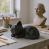 6911823222_geometricheskij-art-kot-v.png Декоративна статуетка кота Low Poly Cat — геометрична фігура кішки для дому, офісу, кав’ярні, фотозони та подарунка