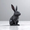 Декоративна статуетка кролика Low Poly Bunny — геометрична фігура для дому, офісу, кав’ярні, фотозони та подарунка