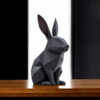 Декоративна статуетка кролика Low Poly Bunny — геометрична фігура для дому, офісу, кав’ярні, фотозони та подарунка