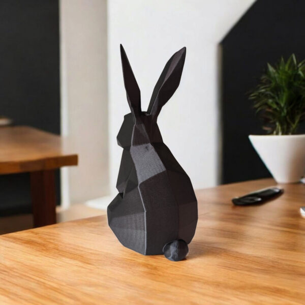 Декоративна статуетка кролика Low Poly Bunny — геометрична фігура для дому, офісу, кав’ярні, фотозони та подарунка