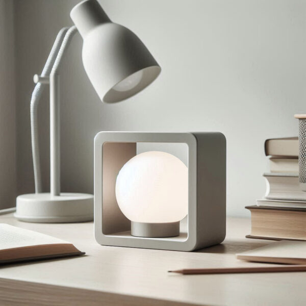 Корпус для настільної лампи під патрон E27 Minimal Cube Light — мінімалістична основа для нічника, світильника, декору та арт-об’єкта