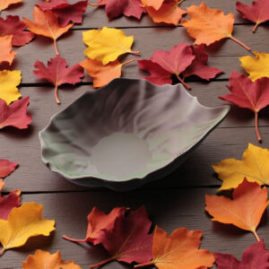 Декоративна миска у формі листка Leaf Bowl — хвиляста чаша для декору, фруктів, свічок, прикрас, фотозони та сучасного інтер’єру