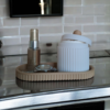 Органайзер для ванної з кришкою та підносом SoftRib Vanity Set — набір для косметики, прикрас, ватних дисків і дрібниць