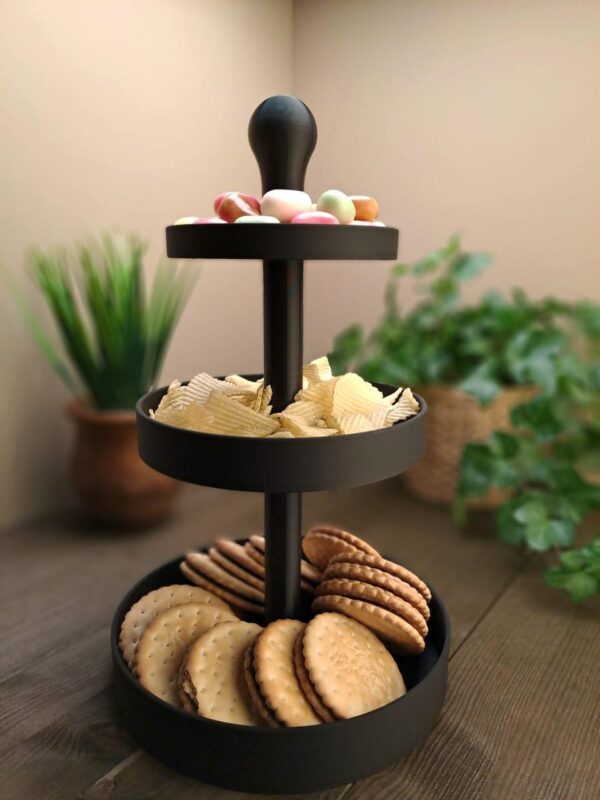 7002531047_trehurovnevaya-servirovochnaya-etazherka.jpg Трирівнева етажерка для сервірування Table Treat Tower — багатоярусна підставка для закусок, печива, солодощів, фруктів та святкового столу