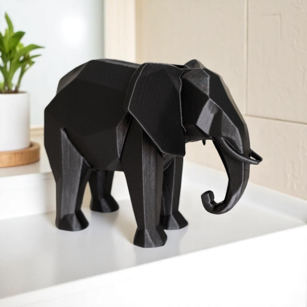 Статуетка слона Balance Elephant Decor — геометрична декоративна фігурка для дому, офісу, полиці та подарунка