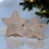 Новорічна зірка Snow Star Decor з екологічного пластику — декоративна фігура зі сніжинкою для ялинки, святкового інтер’єру та фотозони