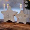 Новорічна зірка Snow Star Decor з екологічного пластику — декоративна фігура зі сніжинкою для ялинки, святкового інтер’єру та фотозони