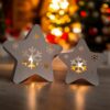 Новорічна зірка Snow Star Decor з екологічного пластику — декоративна фігура зі сніжинкою для ялинки, святкового інтер’єру та фотозони