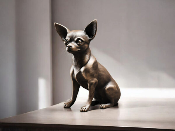 Статуетка чихуахуа Mini Chihuahua Decor — декоративна фігурка собаки з екологічного пластику для дому, офісу та подарунка