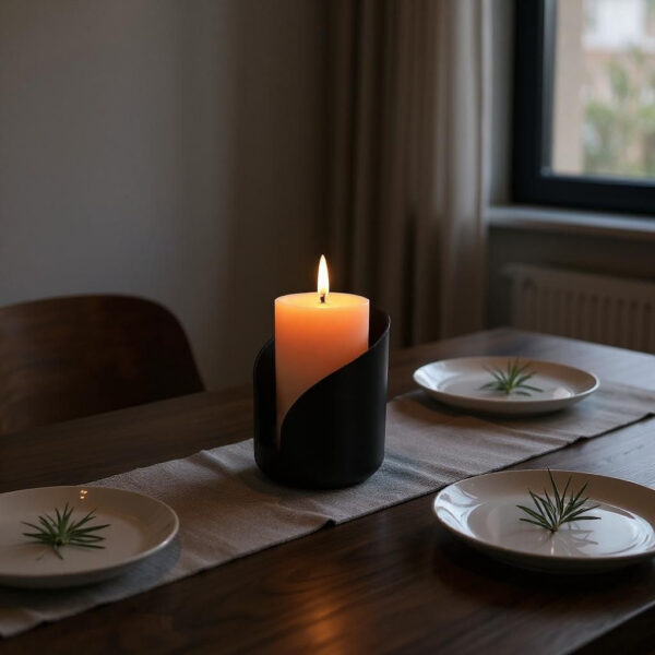 Хвилястий підсвічник Wave Candle Stand — декоративний тримач для циліндричної свічки, сучасного інтер’єру, затишку та подарунка