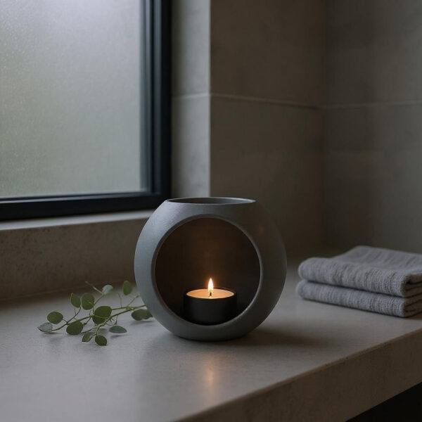 Круглий підсвічник Luna Dome Tealight — сферичний декоративний свічник для чайної свічки, затишного інтер’єру та м’якого світла