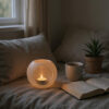 Круглий підсвічник Luna Dome Tealight — сферичний декоративний свічник для чайної свічки, затишного інтер’єру та м’якого світла