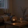 Круглий підсвічник Luna Dome Tealight — сферичний декоративний свічник для чайної свічки, затишного інтер’єру та м’якого світла