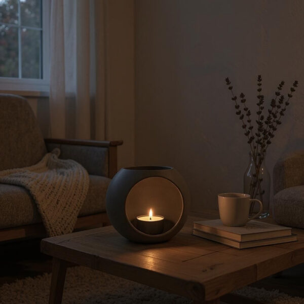 Круглий підсвічник Luna Dome Tealight — сферичний декоративний свічник для чайної свічки, затишного інтер’єру та м’якого світла