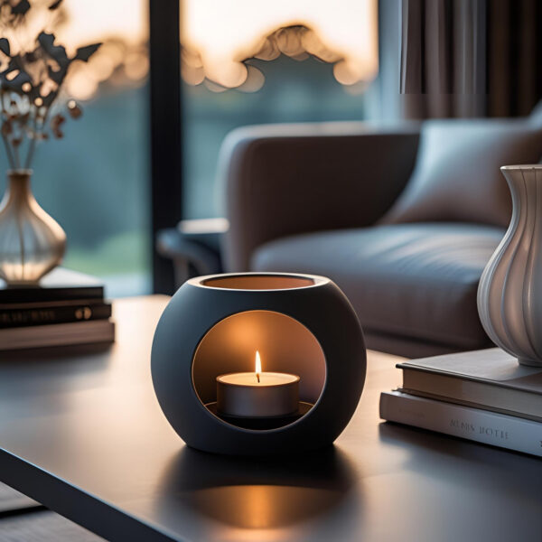 Круглий підсвічник Luna Dome Tealight — сферичний декоративний свічник для чайної свічки, затишного інтер’єру та м’якого світла