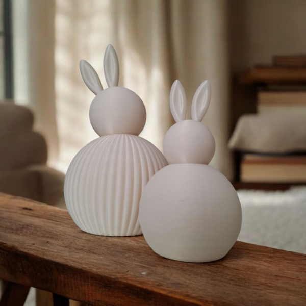 Декоративні фігурки зайчиків Bunny Duo Decor — мінімалістичний декор для дому, дитячої кімнати та Великодня