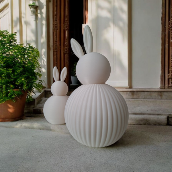 Декоративні фігурки зайчиків Bunny Duo Decor — мінімалістичний декор для дому, дитячої кімнати та Великодня