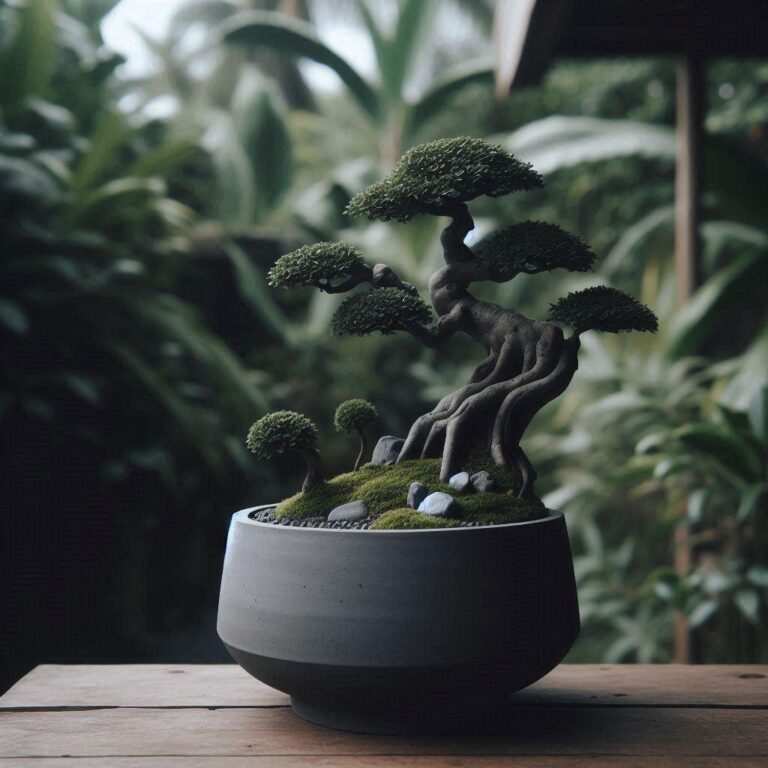 Zen Curve Planter — кашпо для бонсай та декоративних рослин у дім, офіс і сучасний інтер’єр